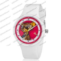 Zoop C4038Pp05 White/Rubine Red Analog Watch