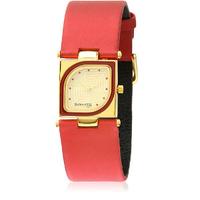 Sonata Nd8919Yl04 Red/Gold Analog Watch