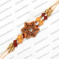 Floral Rakhi with Colourful Beads