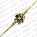 Modish Floral Rakhi with Satin Base