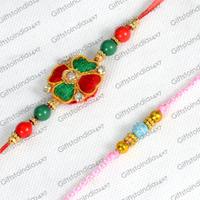 Beautifully Designed Beads Rakhi Pair