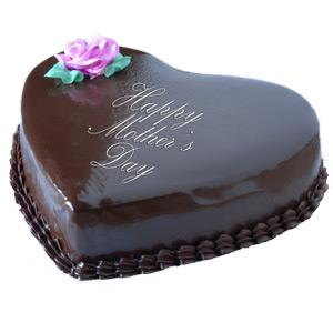 Mother's Day Heart Shaped Chocolate Cake - 1 kg