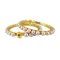 Pink Cz Pearl Bangles