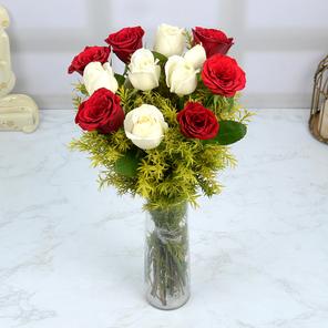 Red and White Roses Red and White Roses
