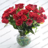 Red Roses Arranged in a Vase