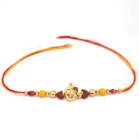Om Ganesh Rakhi Thread with Beads