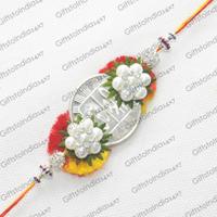 Om & Shree Silver Coin Rakhi