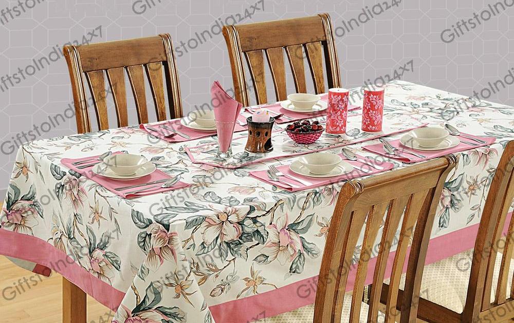 Floral Print Table Cover Home Decor