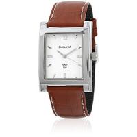 Sonata Grnda Nd7925Sl03 Brown Analog Watch