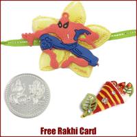 Spiderman Rakhi with a Free Silver Coin