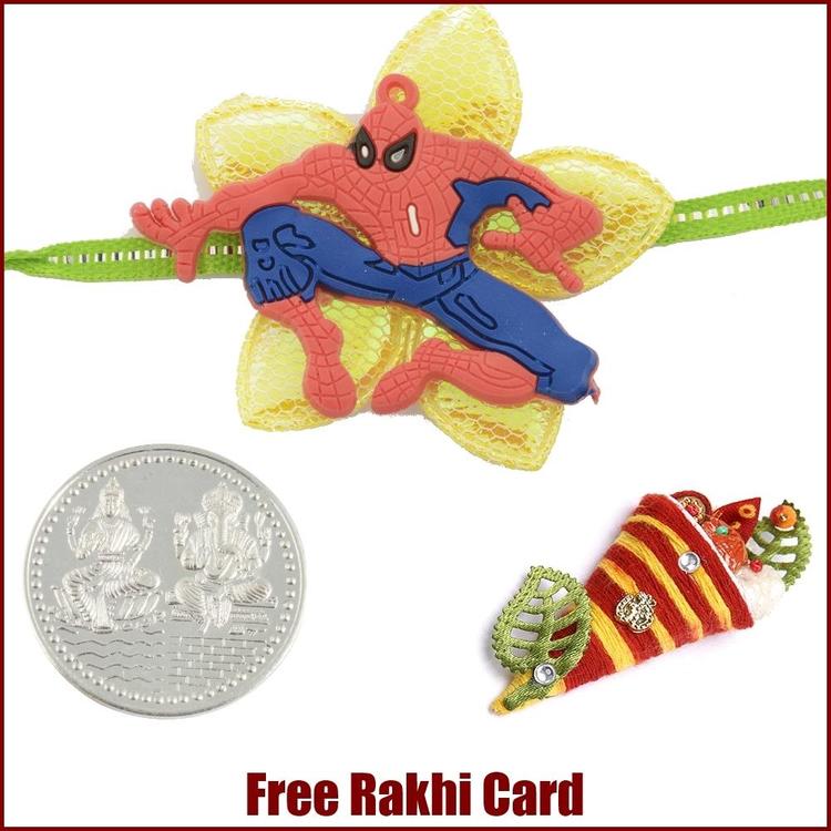 Spiderman Rakhi with a Free Silver Coin