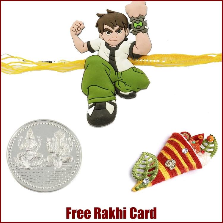 Benton Rakhi with a Free Silver Coin