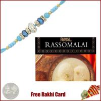 1 Rakhi with Rasmalai and a Free Silver Coin