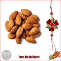 Ethnic Rakhi with 100 grams Almonds