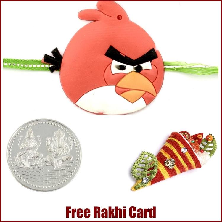 Angry Bird Rakhi  with a Free Silver Coin
