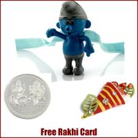Cartoon Rakhi with a Free Silver Coin