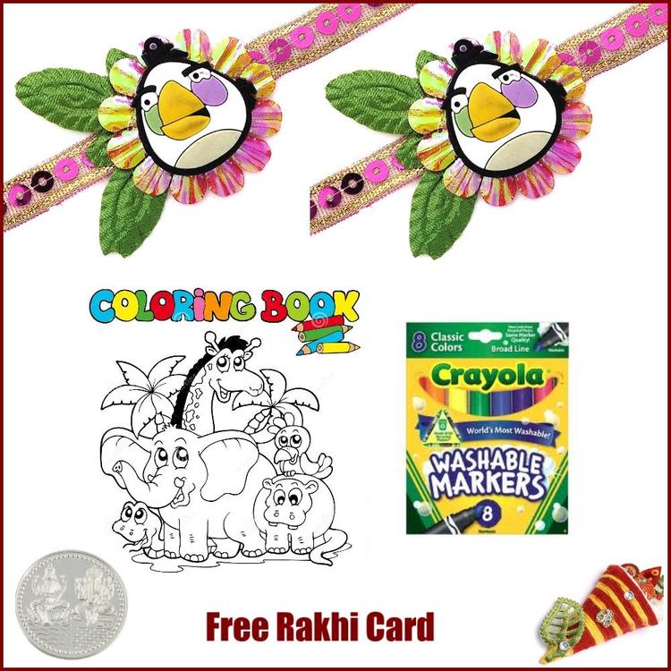 Kids Rakhi Coloring Pack 2
