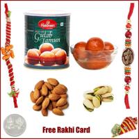 Gulab Jamun Dryfruit Rakhi Pack