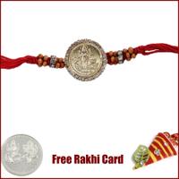 Jewelled Laxmi with Free Silver Coin