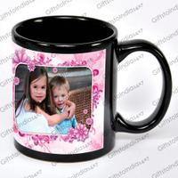 Black Customised Mug For Rakhi