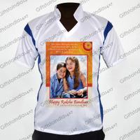 Blue-bordered Customised Rakhi T-Shirt