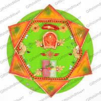 Colourful Green Rakhi Thali