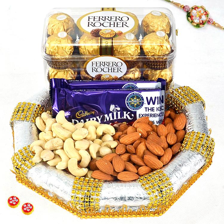 Mixed Chocolates & DryFruits with Rakhi