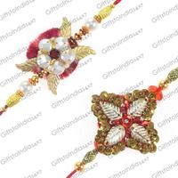 A Pair of Rakhis with Leafy Decoratives