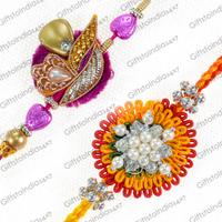 A Pair of Colourful Traditional Rakhis