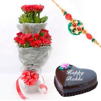 55 Roses, Chocolate Cake & Rakhi