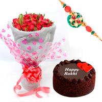 36 Roses, Chocolate Cake & Rakhi