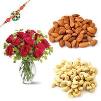 Almond, Cashew, Roses & Rakhi