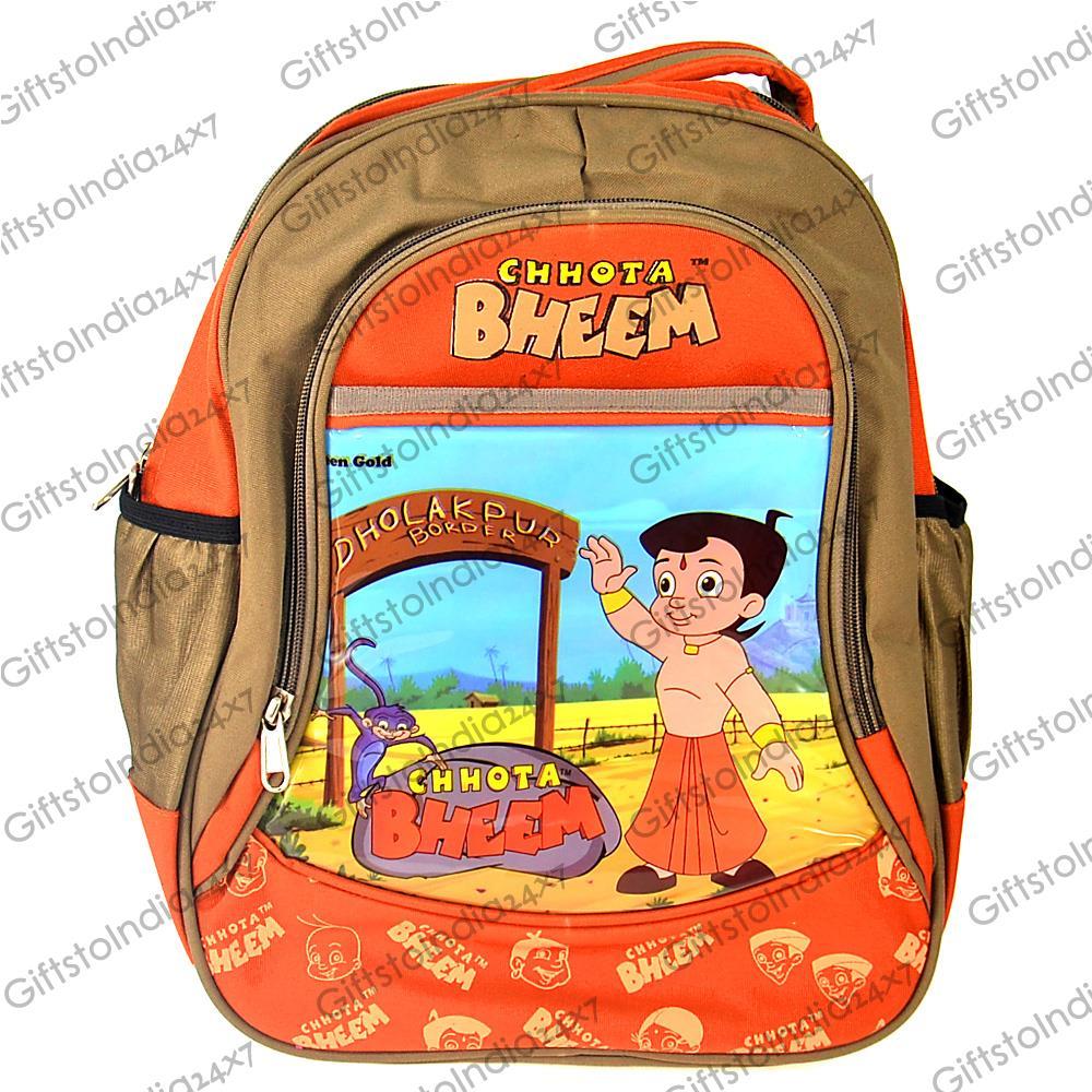 Chhota Bheem Brown & Green School Bag 17