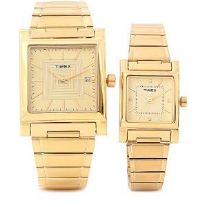Timex Gold Dial Couple - PR163