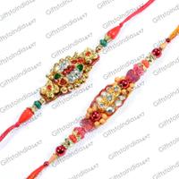 Floral and Stones Rakhi