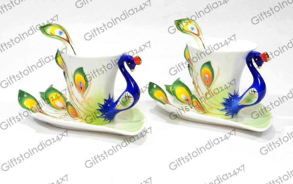 Exquisite Peacock Shaped Cups | Home Decor