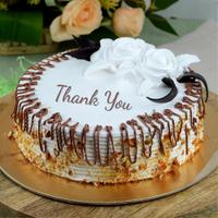 1 Kg Thank You Butterscotch Cake