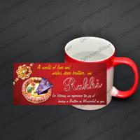 Bright Red Rakhi Mug