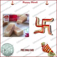 Diwali Shagun Haldiram Milk Cake and Free Silver Coin
