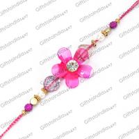 Colorful Crystal Floral Rakhi