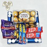 Blue & Silver Tray with chocolates