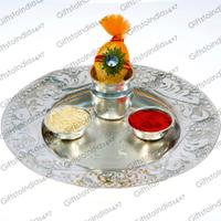 German Silver Big Stylish Thali