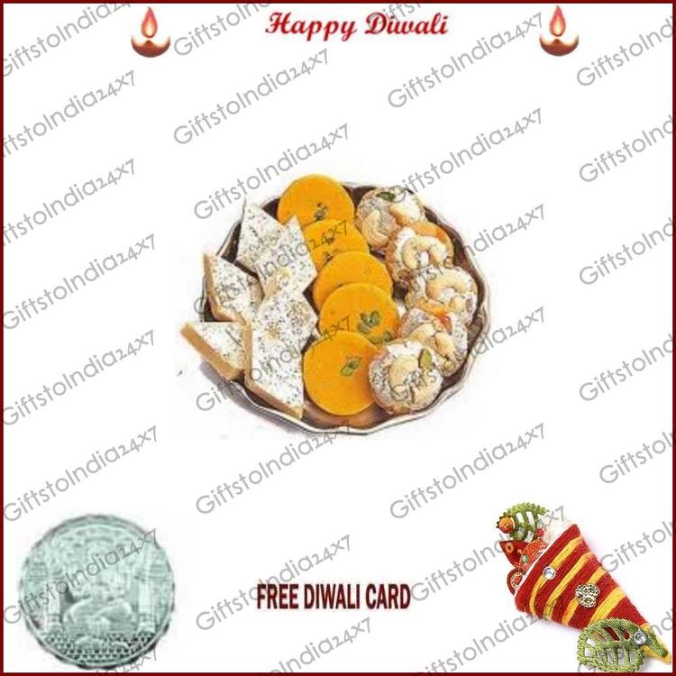 1 Kg Assorted Sweets with Free Silver Coin