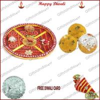 Diwali Thali with 500 grams  Motichoor Ladoo