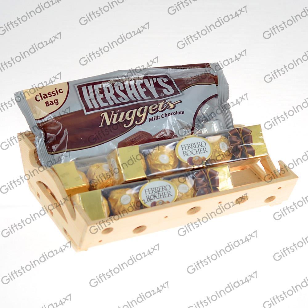 Ferrero Rocher And Hersheys Milk Chocolate Combo Chocolates