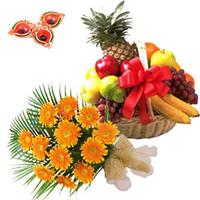 Flowers and Fruits with Diyas