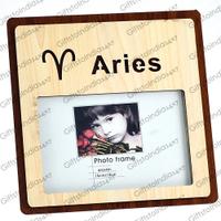 Beautiful Wooden Aries Photo Frame