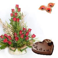 Chocolate Cake, Roses Basket, Diyas