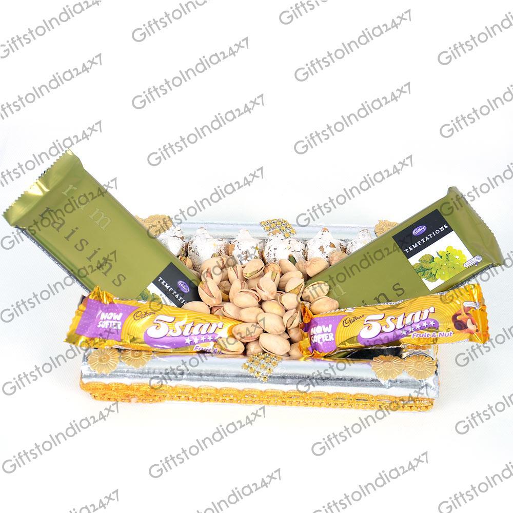 Festive Sweets, Chocolate and Dry Fruits Hamper Gift Baskets