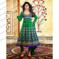 Flamboyant Emerald Green Salwar Kameez